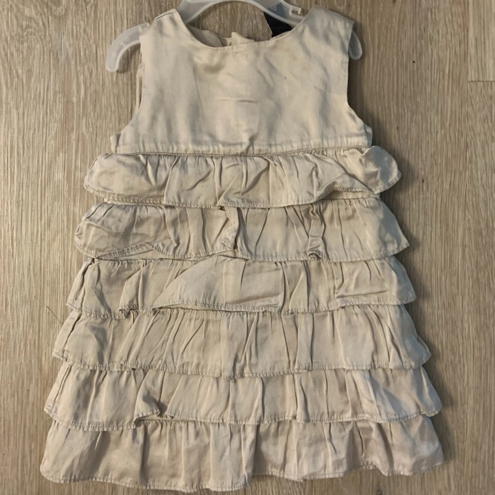 Baby Gap Girl’s Size 18-24 Months Beige Silk Lined & Layered Sundress